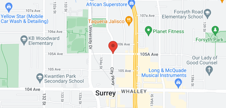 map of 202 13963 105A AVENUE